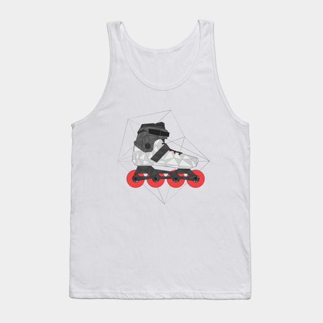 Roller Blade Triangle Art Tank Top by Whiterai